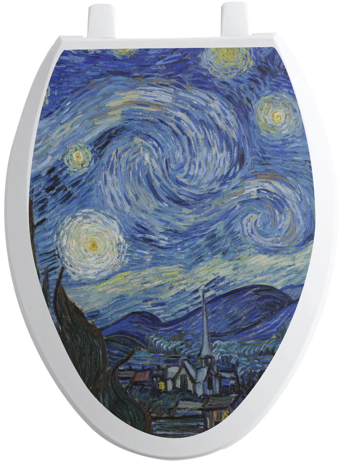 The Starry Night (Van Gogh 1889) Toilet Seat Decal - Elongated