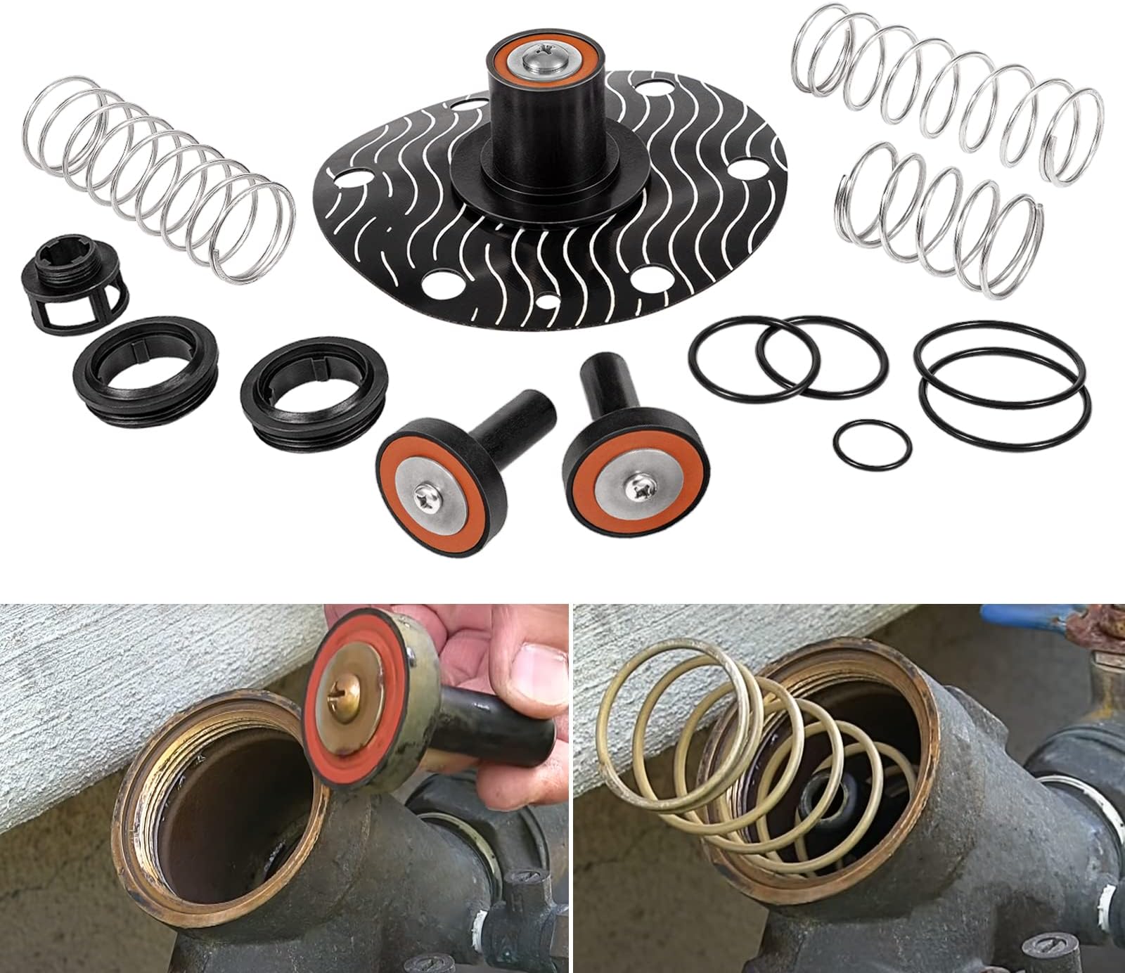 3/4"-1" Complete Repair Kit Fits Replace for Zurn Wilkins 975XL and 975XL2 Replacement,Complete Backflow Repair Kit
