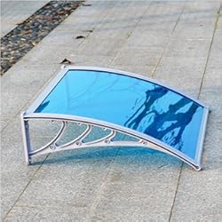 Techo Sandwich Blanco Marquesina para Puertas Ventanas Marquesinas para techos Cubierta de policarbonato para refugio de lluvia Puerta Ventana Toldo Toldo Soporte de aleación para jardín Patio Porche Refugio Toldo Refugi
