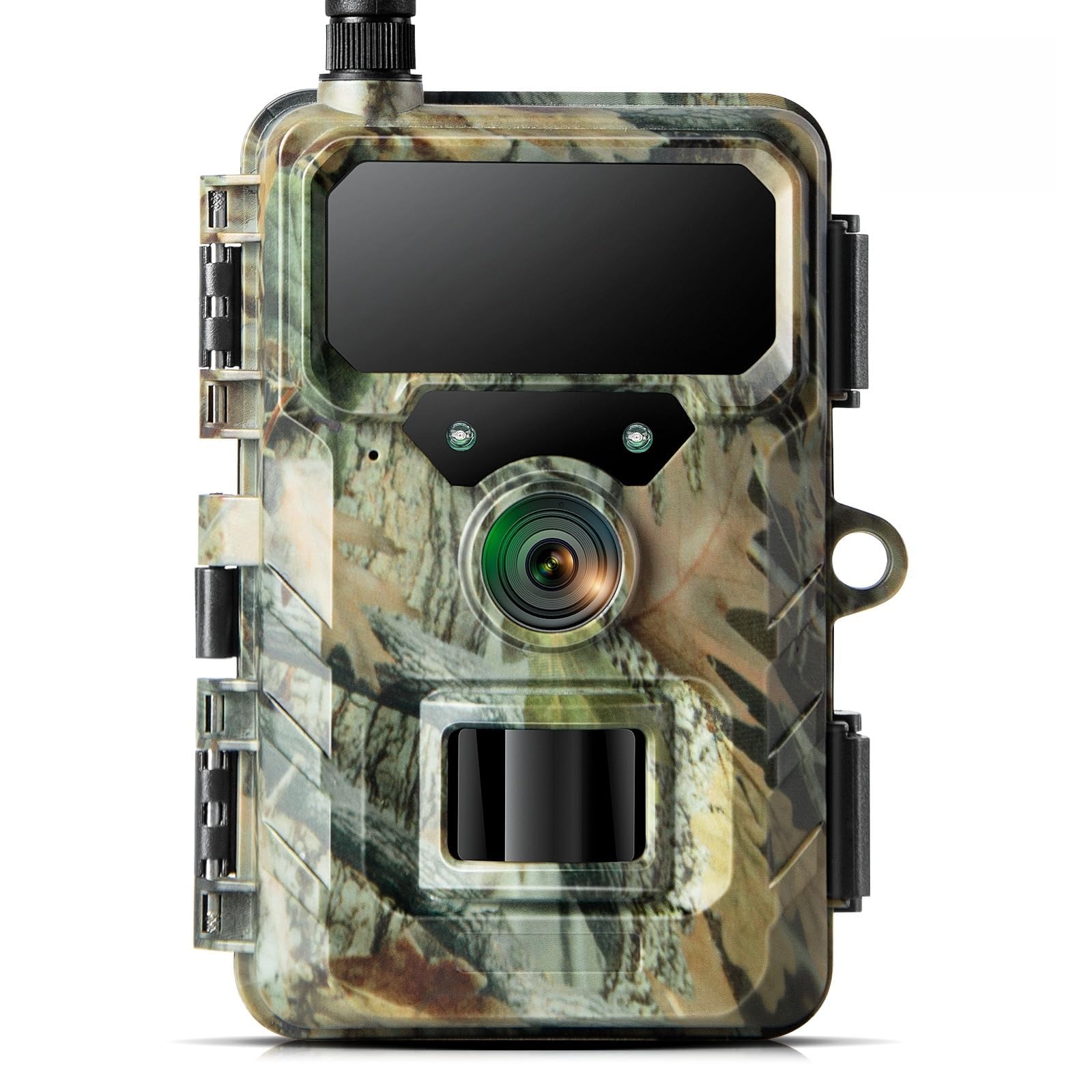 VOOPEAK 4G LTE Wildkamera mit SIM Karte, Wildtierkamera mit Handyübertragung App, 32MP 1080P Jagdkamera mit unsichtbarer Nachtsicht, 120° Weitwinkel, IP66 Wasserdicht Kamera für Wildbeobachtung