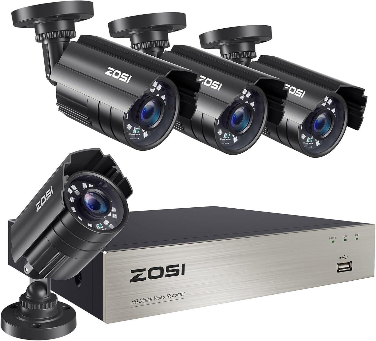 Amazon.com : ZOSI 8CH 3K Lite Home Security Camera System Outdoor