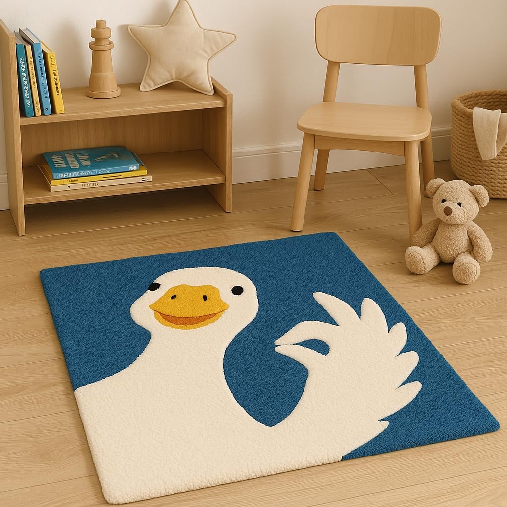 Ducky Approval Hand Tufted New Zealand Wool Wool Rug Wool Rug