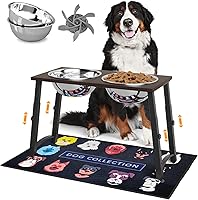 Vista 8 de Cuencos elevados para perros para perros extra grandes y grandes, soporte elevado de 40,6 cm de altura con 2 cuencos de acero inoxidable de 3000 ml