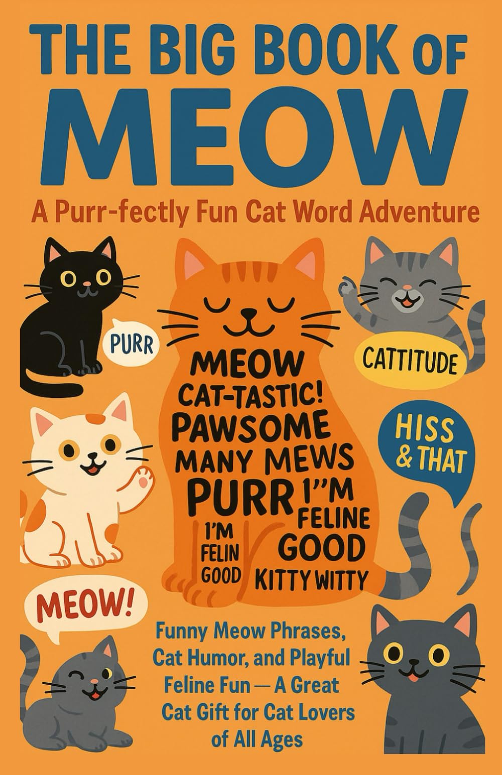 The Big Book of Meow: A Purr-fectly Fun Cat Word Adventure: Funny Meow Phrases, Cat Humor, and Playful Feline Fun A Great Cat Gift for Cat Lovers of All Ages