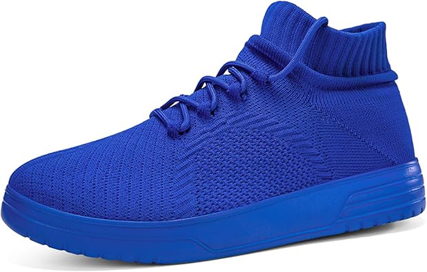 GSIGUL Mens High Top Sneakers Skate Casual Walking Shoes Breathable Street Fashion Sneakers Athletic Shoes