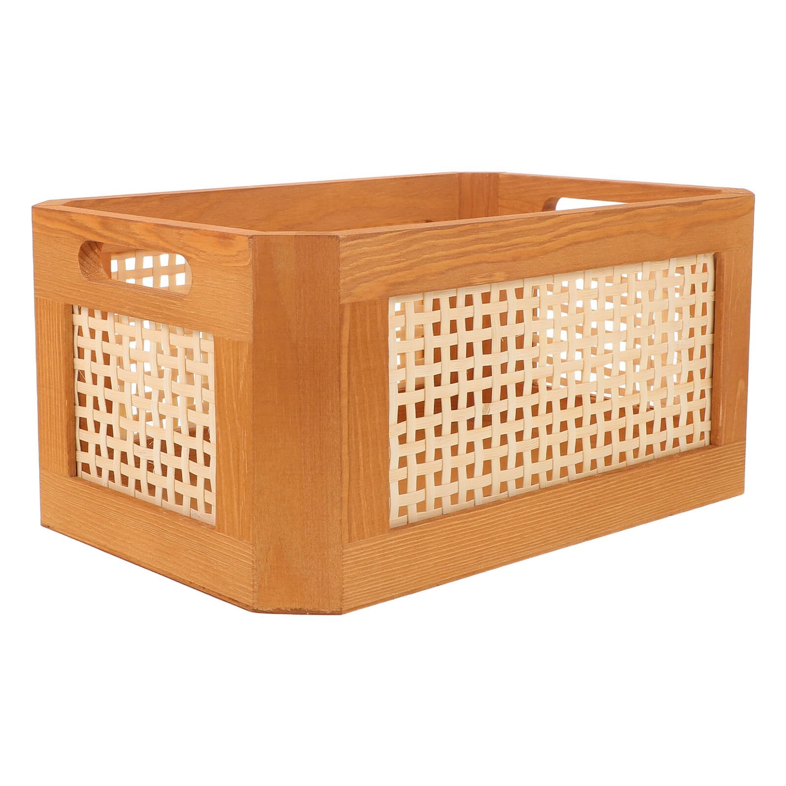 Rattankorb, Rechteckig, Klein, mit Griff, 30x20x14 Cm