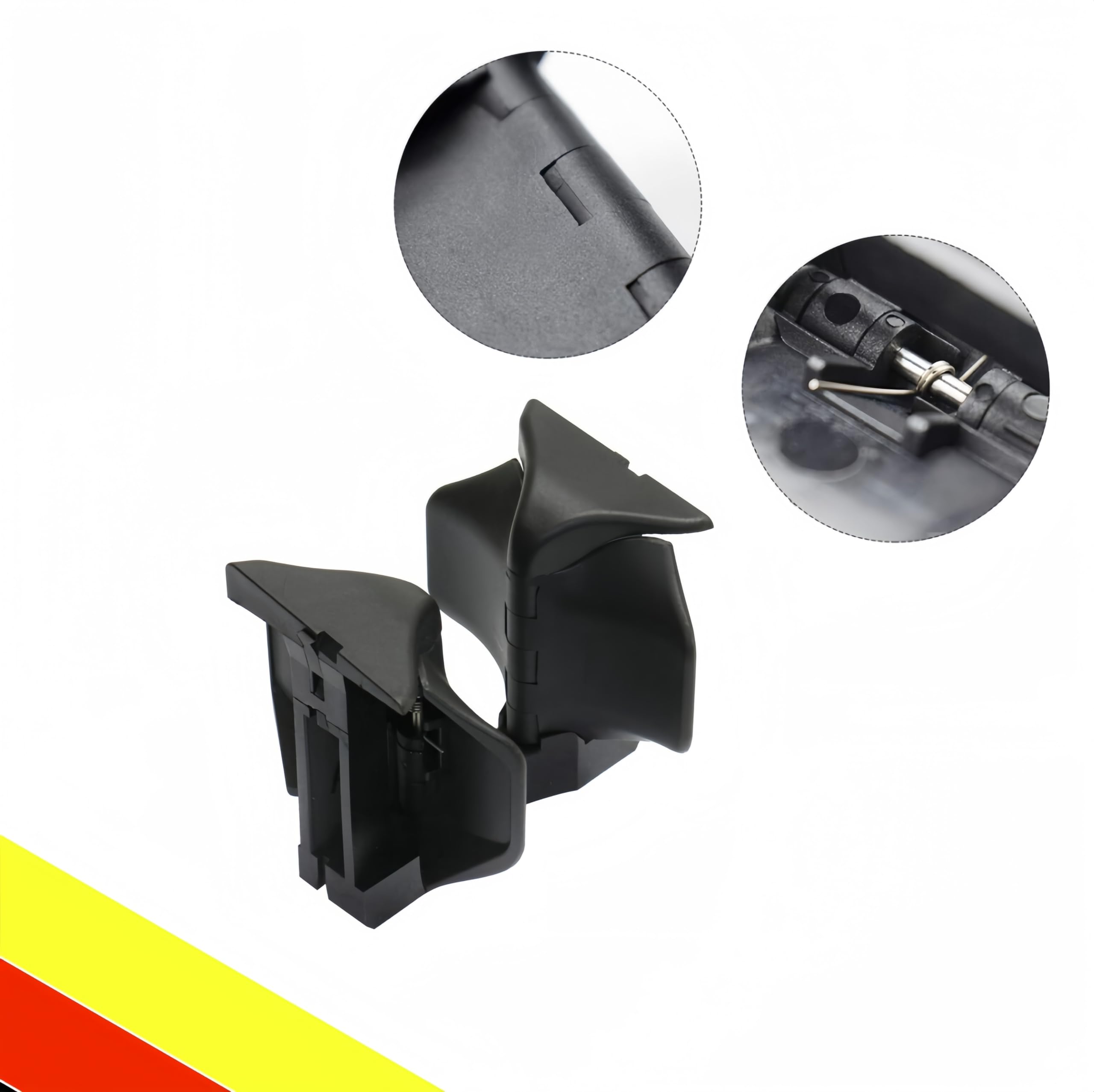 POETRYXIAO Mittelkonsolen-Getränkehalter-Rahmenverkleidung für Mercedes C-Klasse W204 A2046807607905, dekorative Autoverkleidung (Black