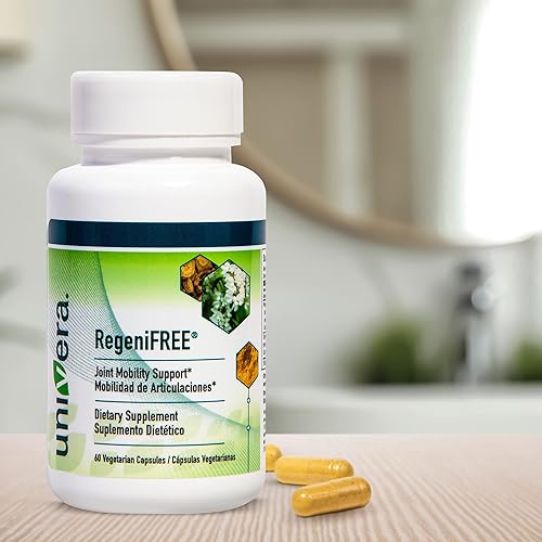 Miniatura 2 de Univera RegeniFREE, cúrcuma, Univestin, sin glucosamina, sin mariscos, suplemento natural para articulaciones, cápsula vegetariana, 60 cápsulas