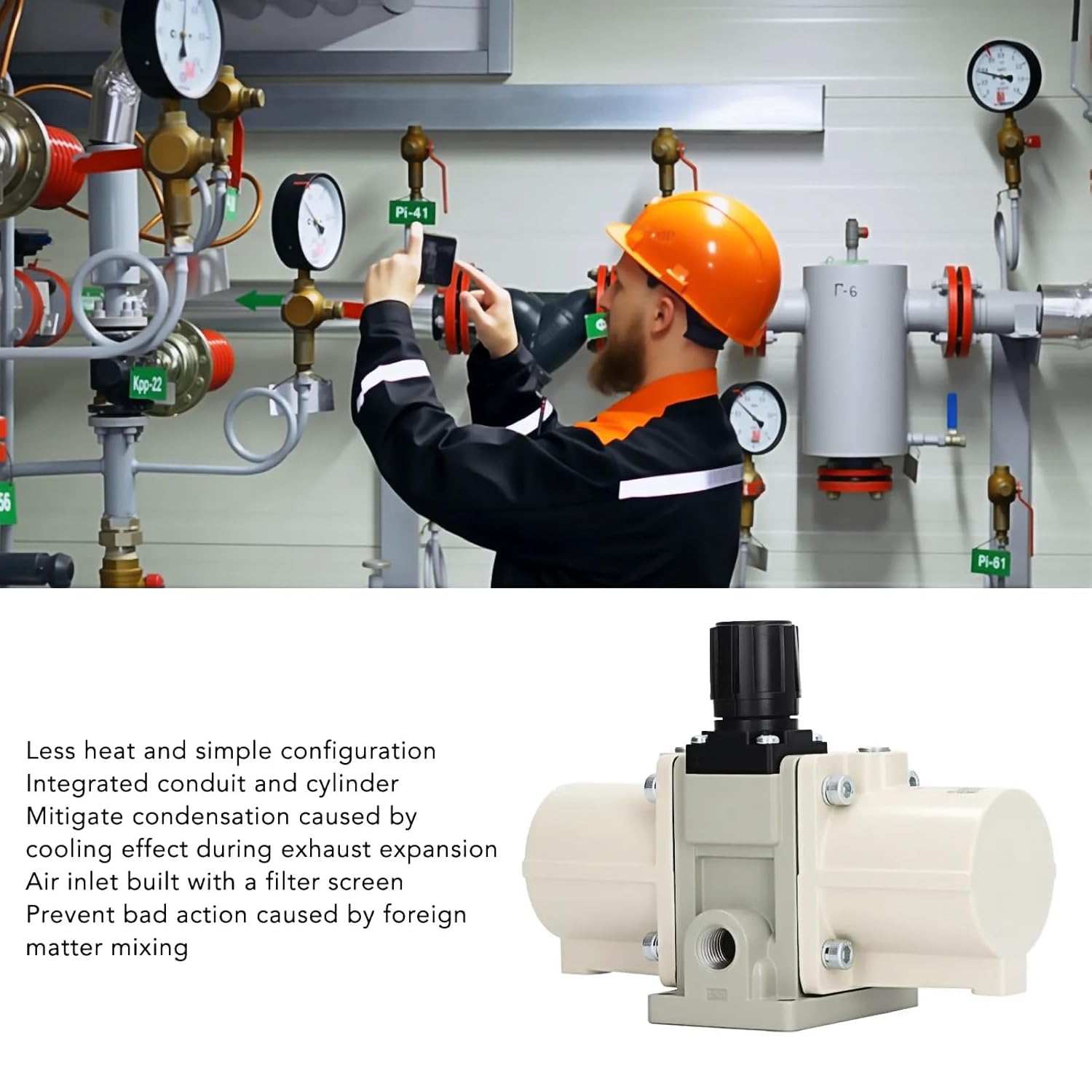 Gas Booster Pump, Pneumatic Valve Air Compressor Cylinder Air Source Processing Component for Industrial Use