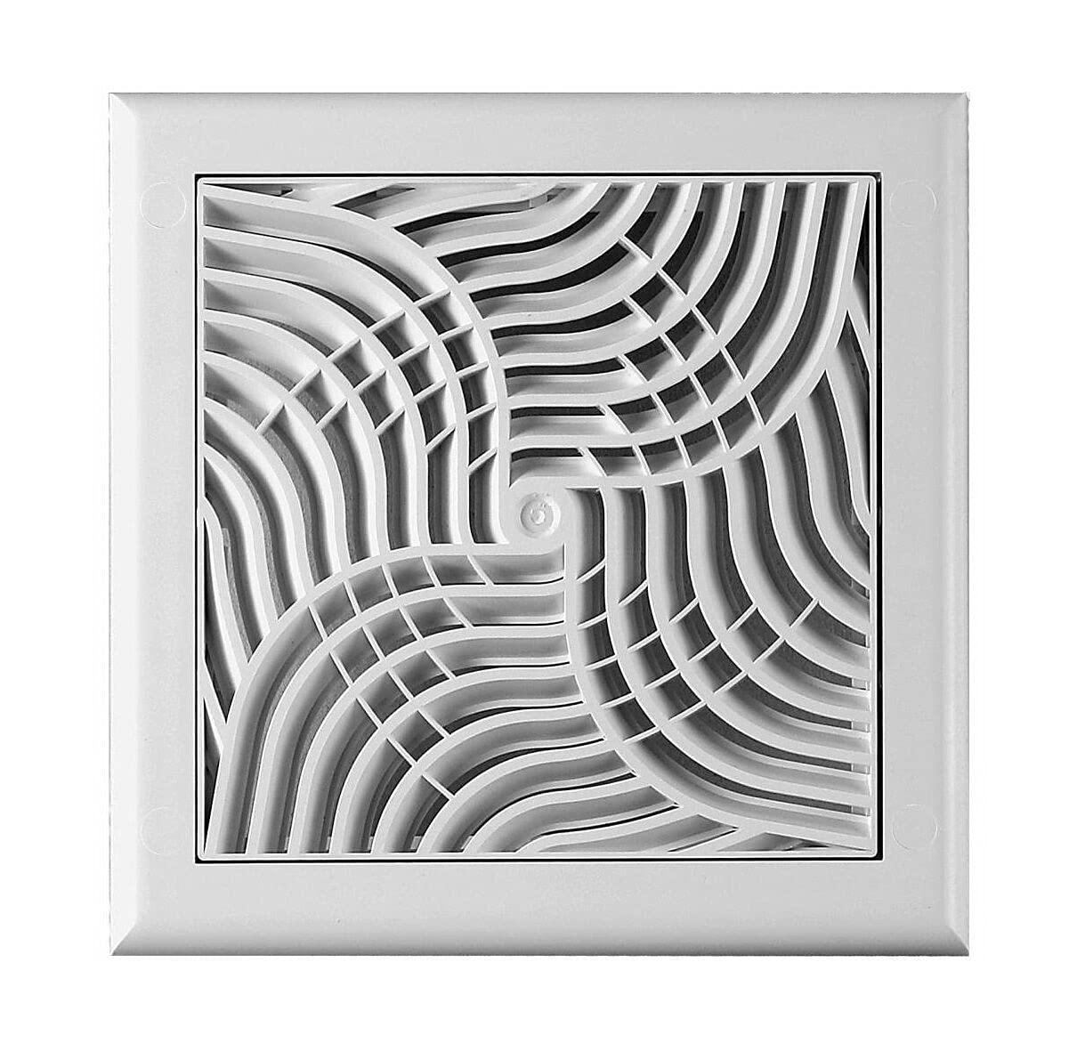 Prostko Ltd White Air Vent Grille - 190Mm X 190Mm - With 100Mm Flange Shutter - Ventilation Duct Cover.