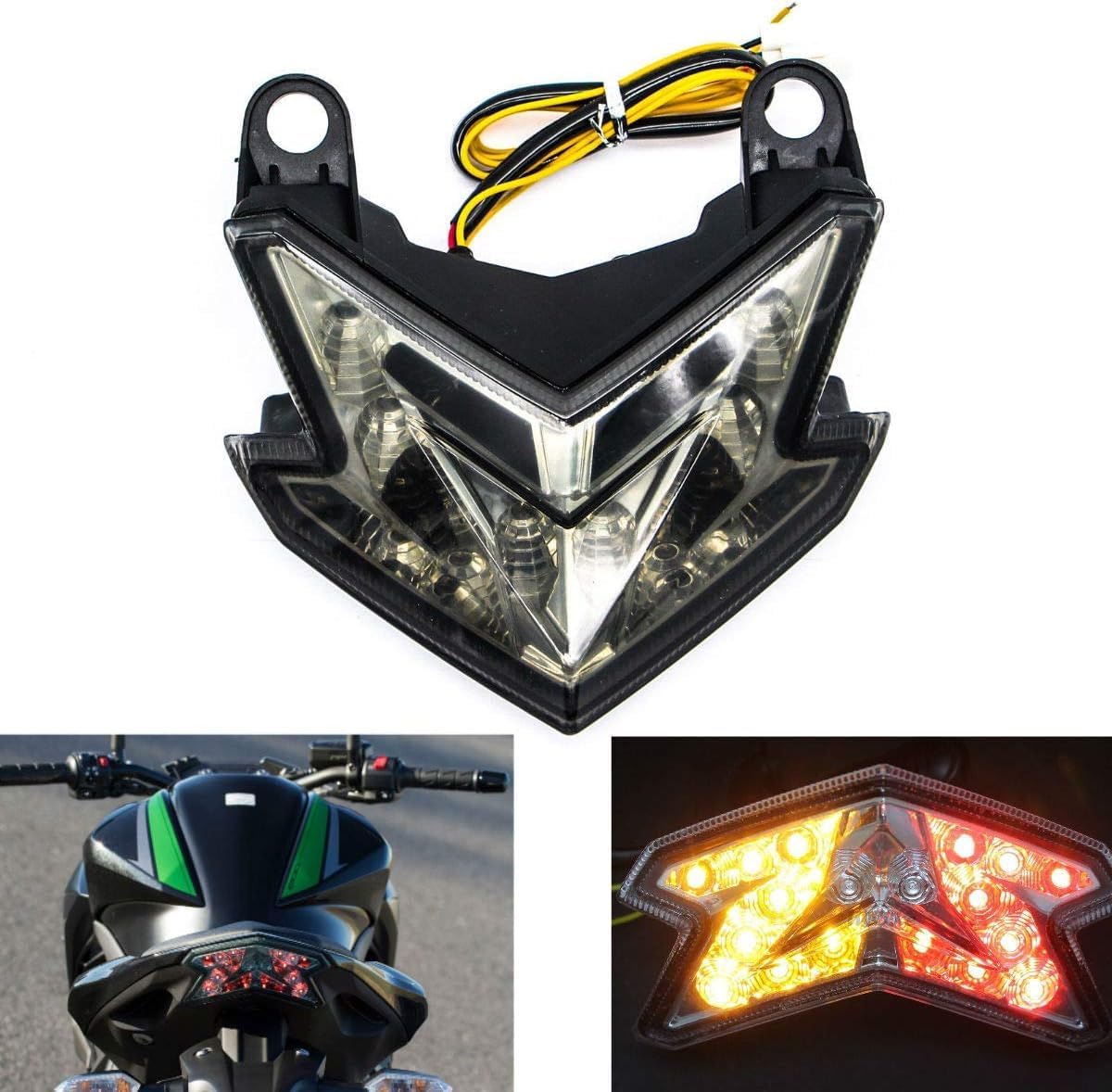 Amazon.com: MZS Motorcycle Tail Light, LED Turn Signal Blinker