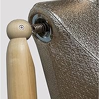 Vista 5 de Torso de maniquí femenino, forma de vestido con cabeza y brazos de madera posables, cuerpo torse de maniquí ajustable en altura