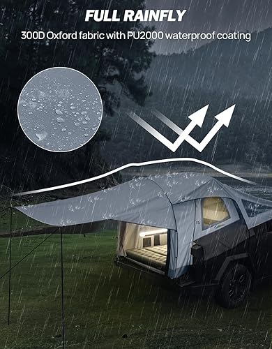Miniatura 2 de JOYTUTUS Cybertruck - Tienda de campaña con toldo, impermeable de poliuretano de 78.740 in de doble capa para 2 personas, plataforma trasera de