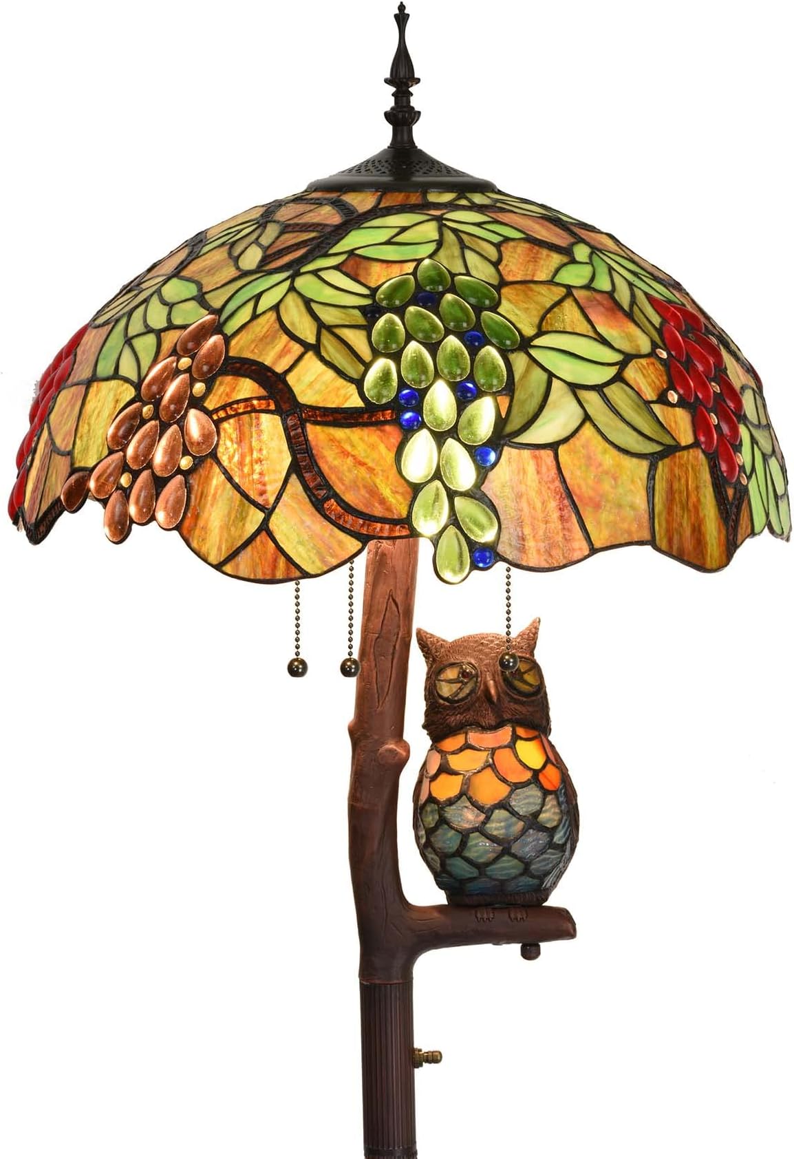 Warehouse of Tiffany 1686-BB449 Tiffany-style Tree Lamp, Green - Floor ...