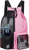 WANDF Swim Bag: Mesh Drawstring Backpack with Waterproof Wet Pocket for Pool, Gym & Beach Gear