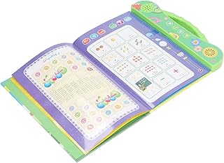 Arabic Learning Toys, Enhance Language Ability Hand Eye Coordination Logical Thinking Early Educational Puzzle Fun Kids Learning Sound Books Safe for Travel(Green)