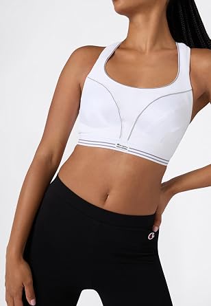 CHAMPION Ultimate Run Shock Absorber Sports Bra, maximum support for cardio sports, breathable, quick-dry, fully adjustable, back fastening