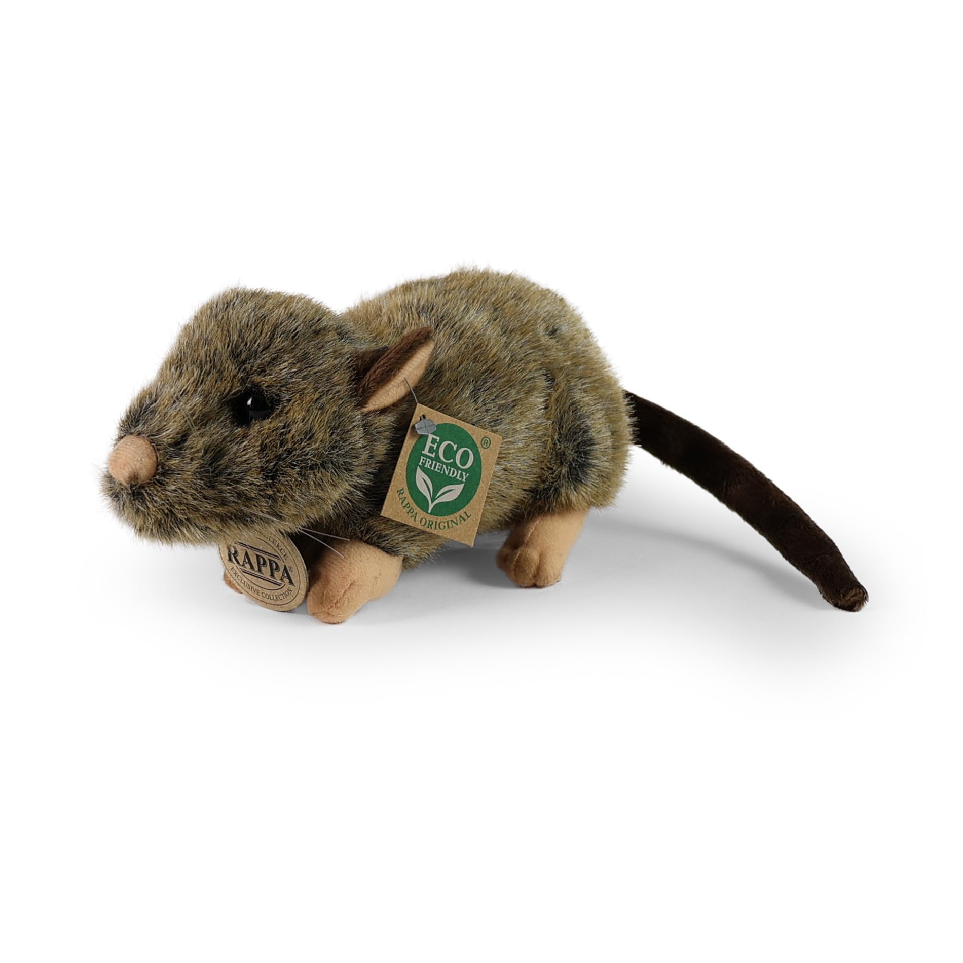 RAPPA Peluche Rat Marron 20 cm Peluche écologique