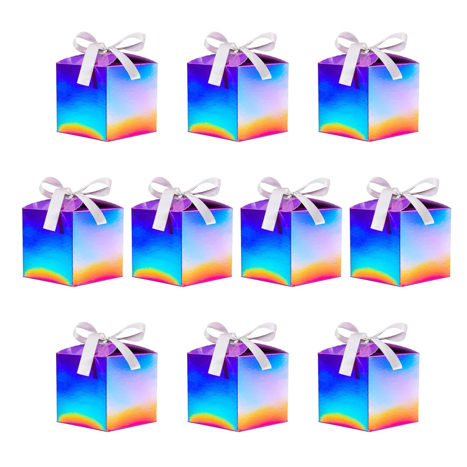 Buxuaaaa Gift Box 10pcs Color Glittering Gift Boxes with Lid Perfectly for Enhancing Presentation At Any Event Color Glittering Boxes