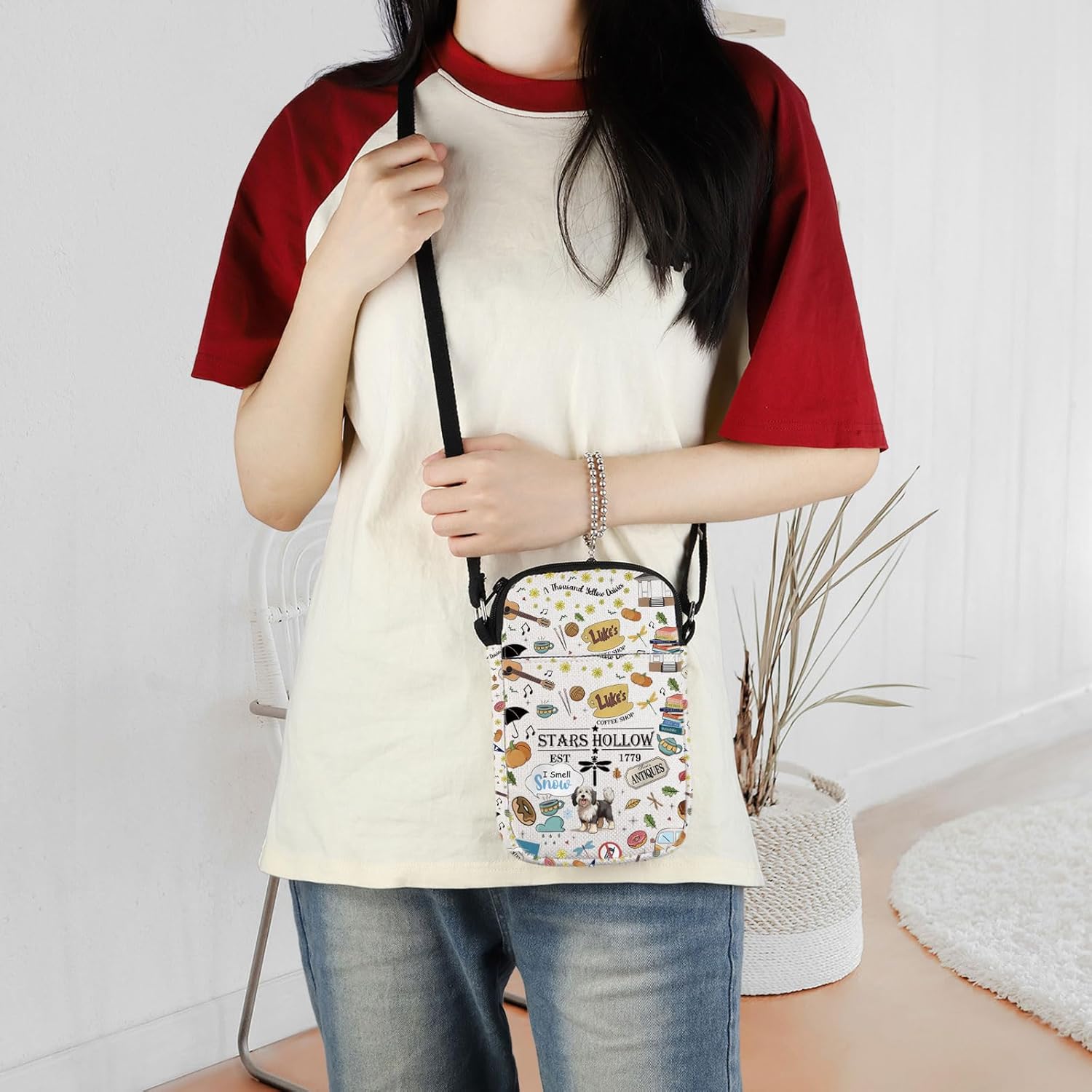 ENSIANTH Stars Hollow TV Show Inspired Crossbody Purses Bag Lukes Diner Gift Dragonfly Inn Lorelei Rory Fans Messenger Bag (Hollow 1779 CB) - Image 3