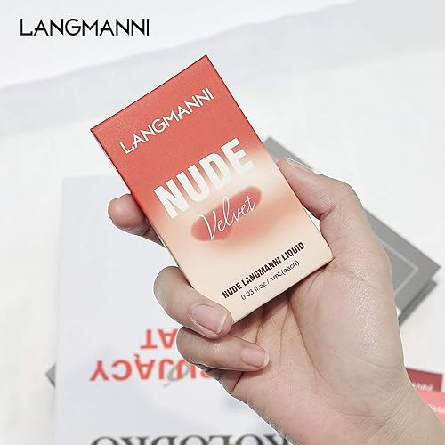 Miniatura 10 de LANGMANNI Juego de maquillaje de lápiz labial líquido mate, lápiz labial líquido aterciopelado de larga duración, duradero, brillo de labios nude