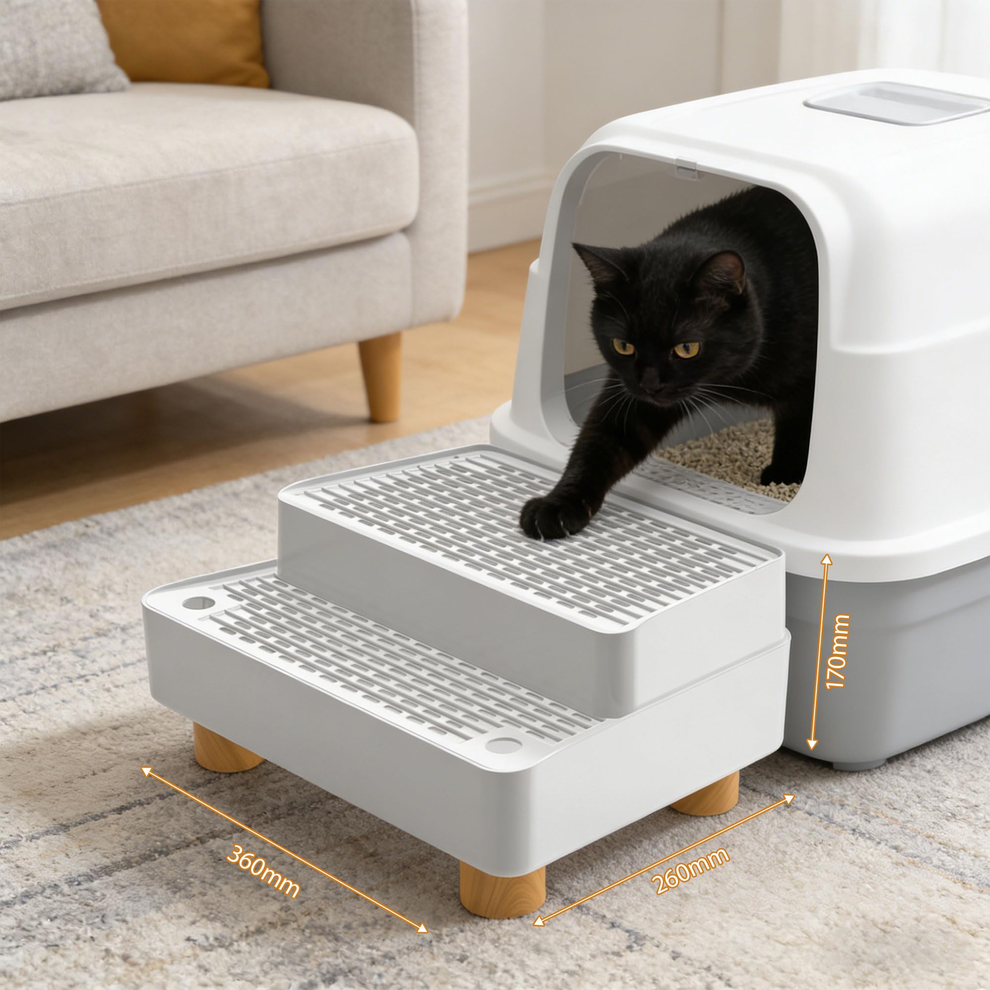 Cubo de basura silencioso de dos capas con tecnología de bajo ruido para noches tranquilas y caja inteligente reforzada para mascotas