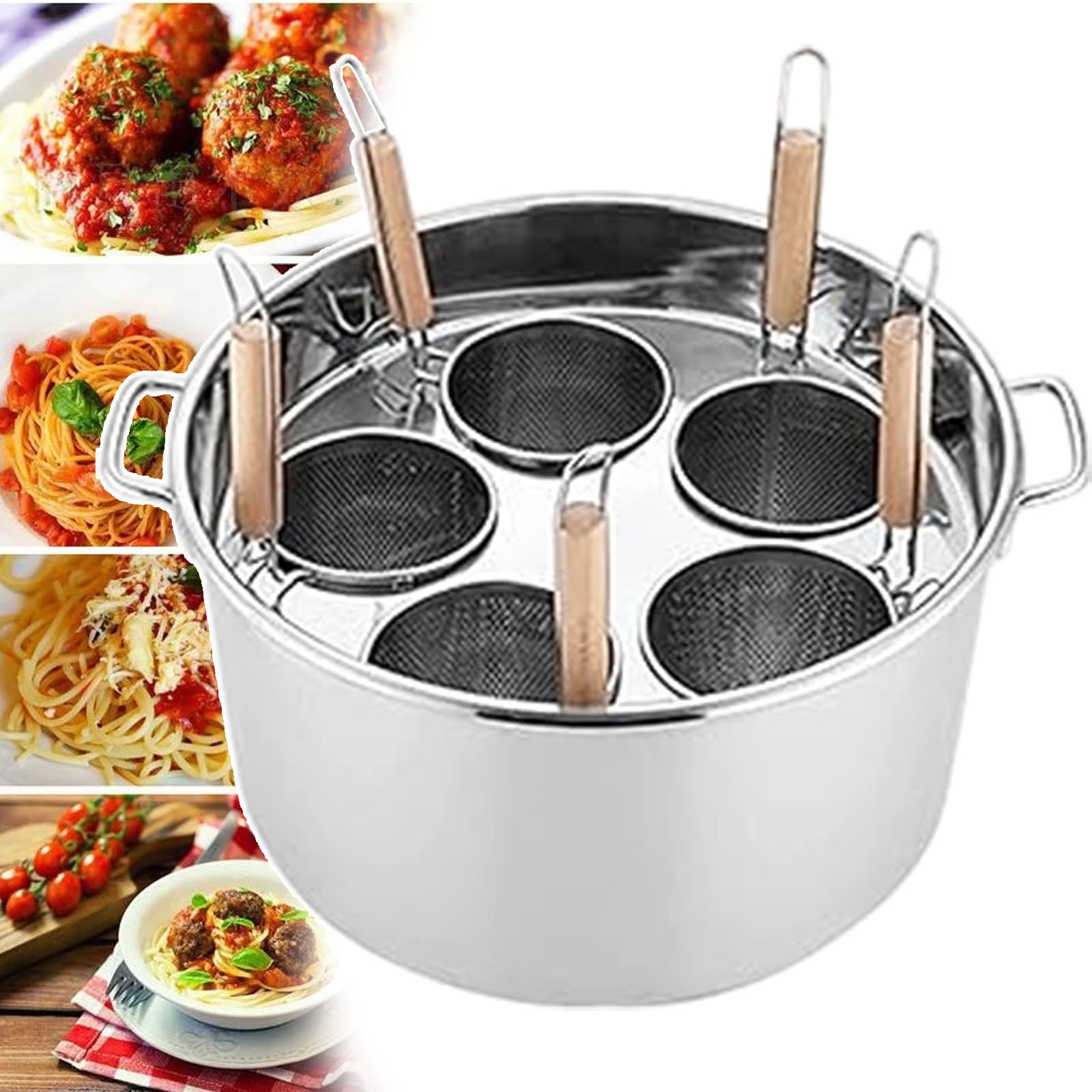 AYCDL Hot Pot Maker Multifunctional Pasta Cooker, Stainless Steel Stock Pot for Takeaway Shops, Food Production Facilities, Kitchen