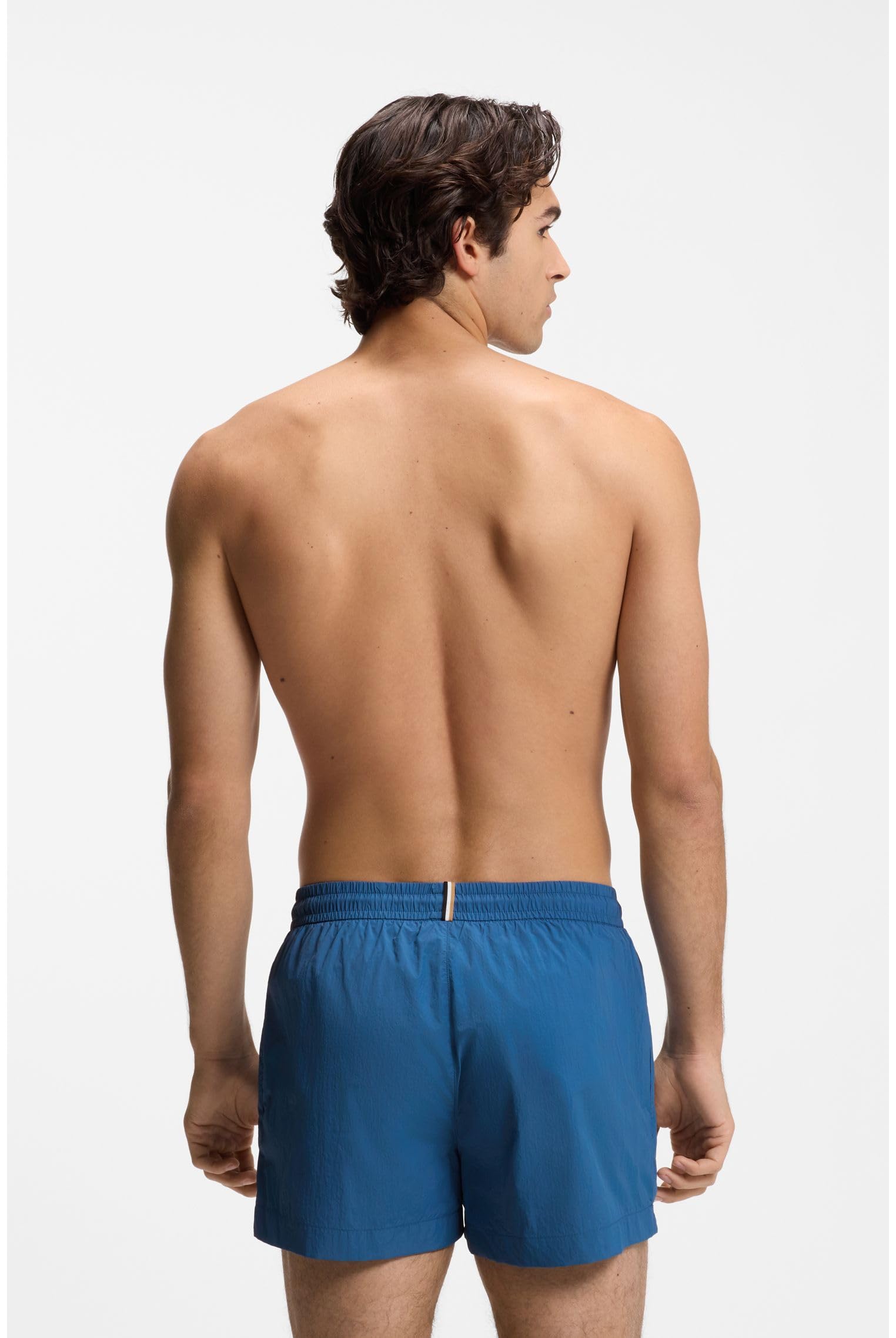 BOSS Herren Mooneye Badeshorts mit Umriss-Logo-Print