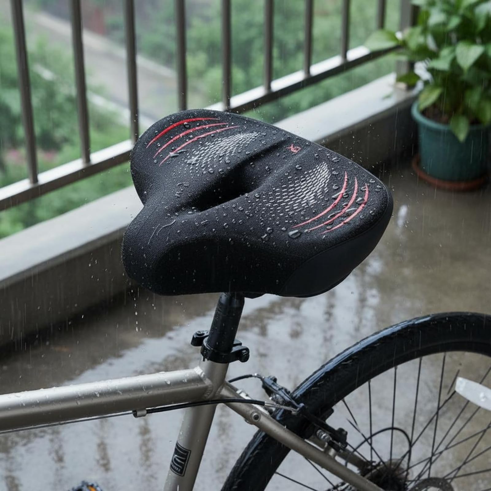 Coussin de Selle de Vélo Selle de Vélo Coussin de Siège Siège de Bicyclette avec Rembourrage PU et Structure Large Réduction de Pression et Meilleure