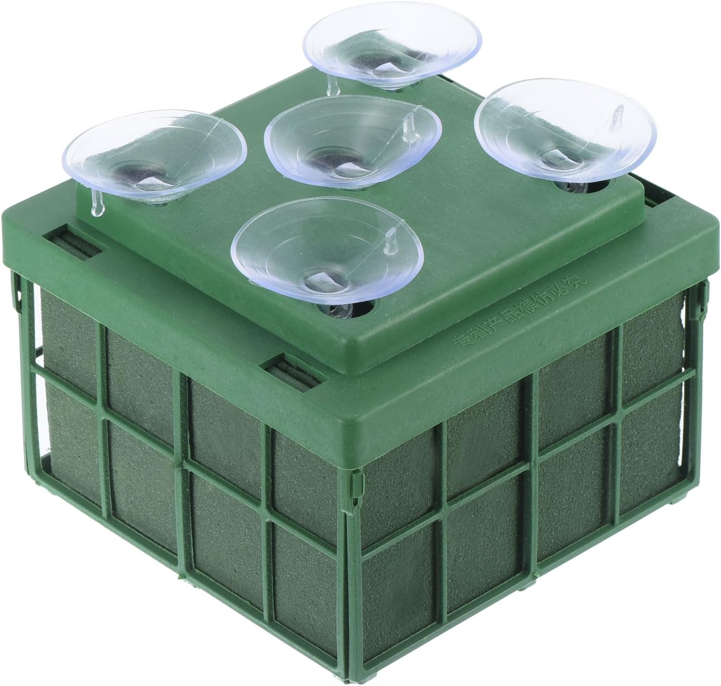 PATIKIL Floral Foam Cage Flower Holder, 4 Pack Square 4.5 x 4.5 x 3.5 Inch Cage Floral Foam with Suction Cups for Flower Arrangement Table Centerpiece