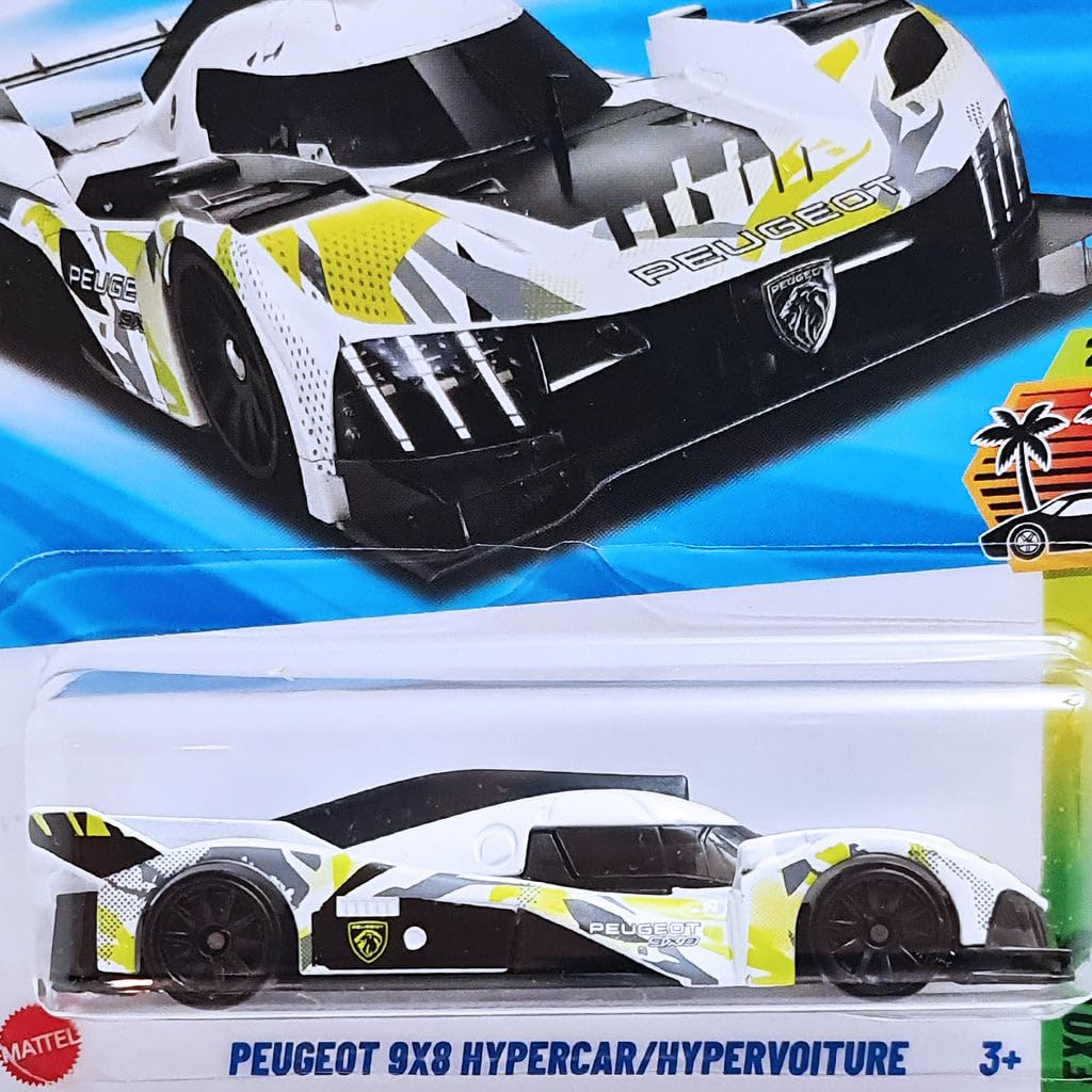 Hot Wheels Peugeot 9X8 Hypercar Hypervoiture HYW11 HW Exotics 2/5 Short Card Peugeot Licence Mattel 2025 1:64 - Image 2