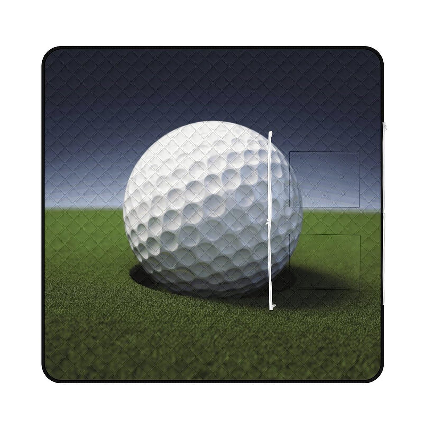 Couverture de plage extérieure pliable et imperméable avec motif golf