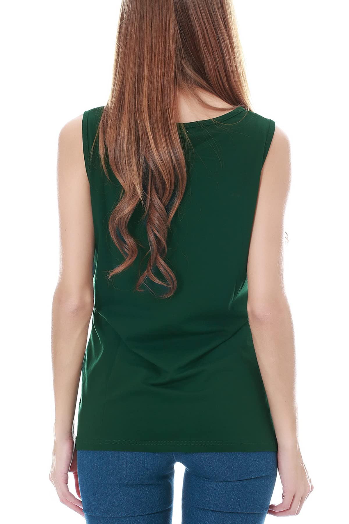 Smallshow Canottiere per Donna maternità Infermieristica Senza Maniche Top Canotta Allattamento in 3 Pezzi Black-Light Grey-Deep Green L