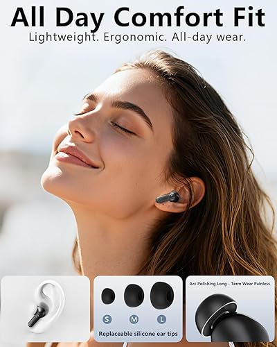 Miniatura 7 de Auriculares inalámbricos con cancelación activa de ruido, batería de larga duración de 140 horas Bluetooth 5.4, emparejamiento multidispositivo,