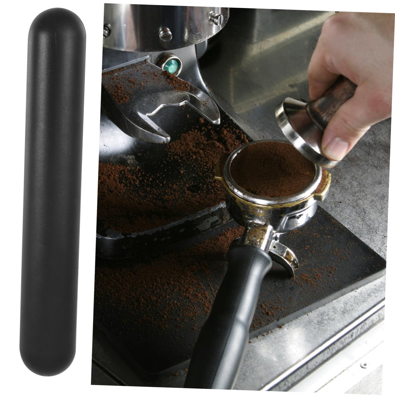 Kaffeesatz Klopfstange Silikonstab Langlebig Praktisch für Kaffeesatzbehälter Espresso Siebträger Zubehör Schwarz Bpa frei Robust und Leicht zu Reinigen