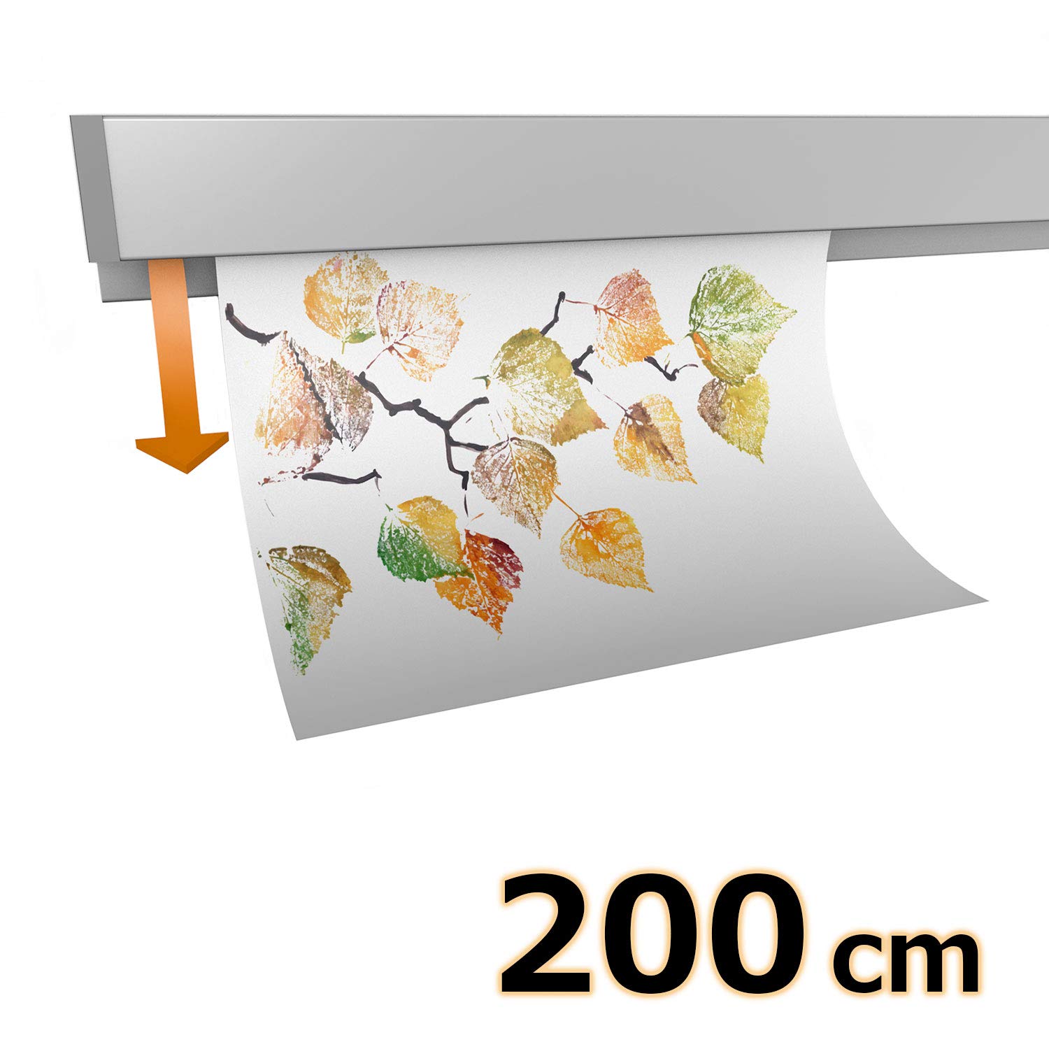 hang-it Klemmleiste Klemmschiene aus Aluminium - 200 cm - zur Präsentation von Fotos, Bildern, Postkarten