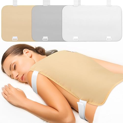 Timgle Kit de 3 piezas de aceite de ricino para la espalda, compresa de aceite de ricino reutilizable, aceite de ricino orgánico, tela de franela de