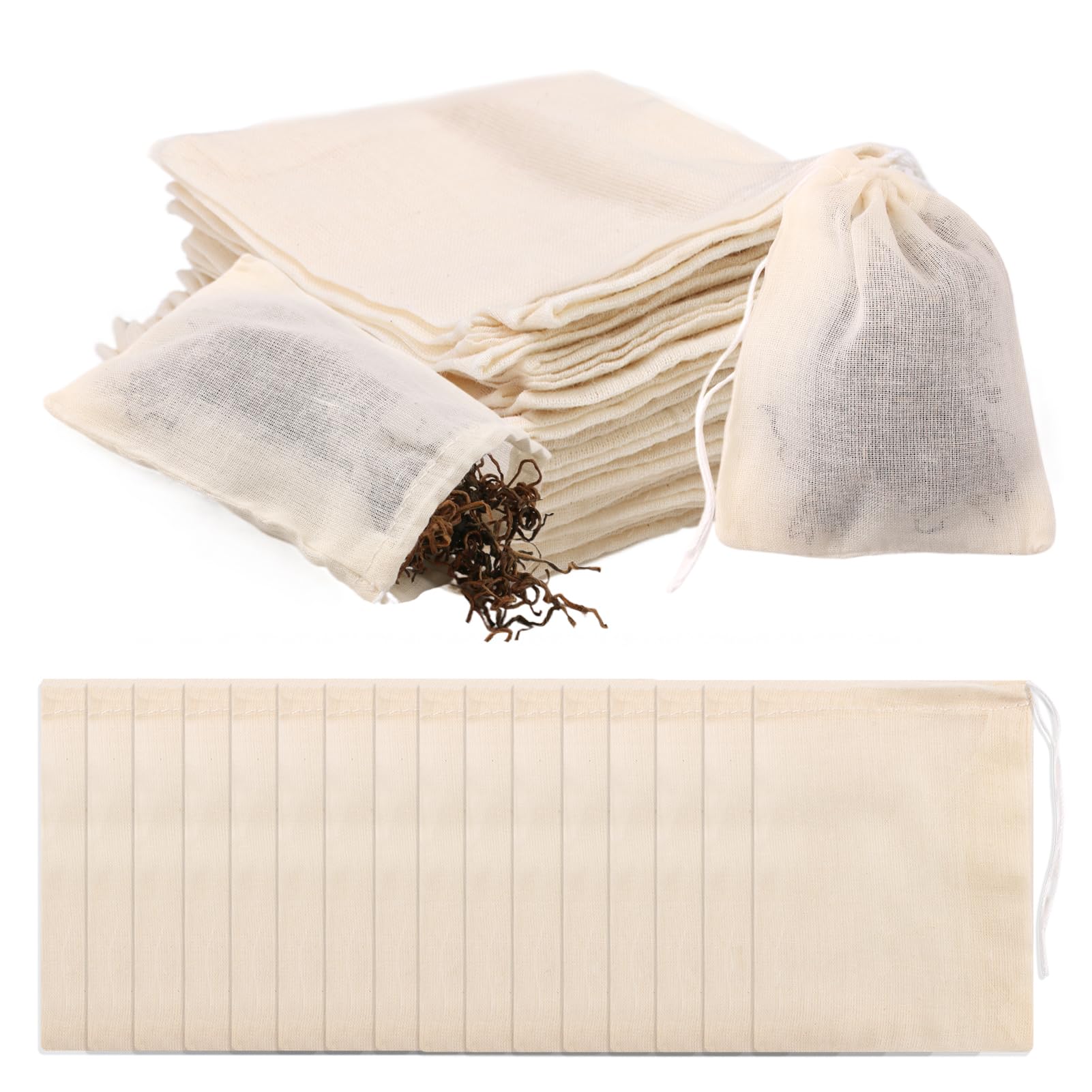 FNANJWQ 20 Sacchetti Per Spezie In Cotone Per Cucinare Bustine Di Tè - Foto 9