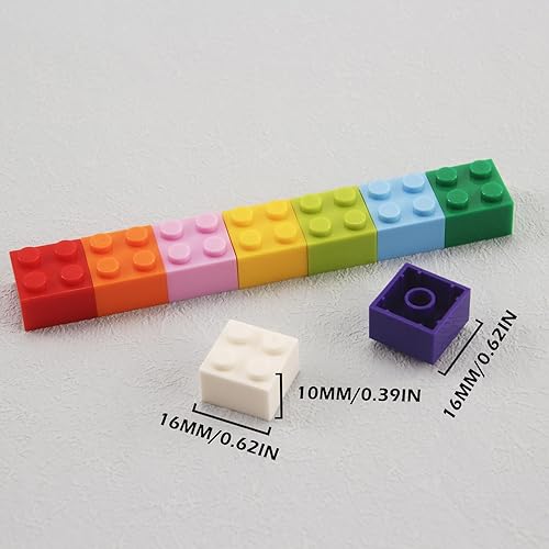 Miniatura 2 de EKIND Juego de ladrillos de construcción educativos clásicos de 2 x 2 con formas regulares, compatible con todas las principales marcas, cultiva la