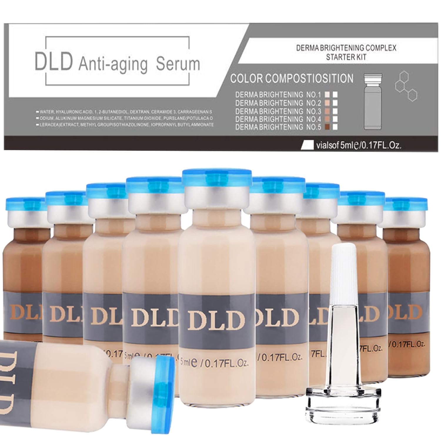 BB Glow Simple Pack BB Glow Essence Microneedle Skin Treatment Kit Essence Foundation Anti-Aging Pigment Skin Care Set 10 Bouteilles   