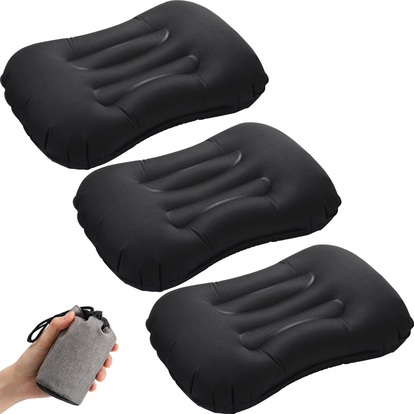 Tatuo 3 Pcs Inflatable Camping Travel Pillow Ultralight Inflating Pillows