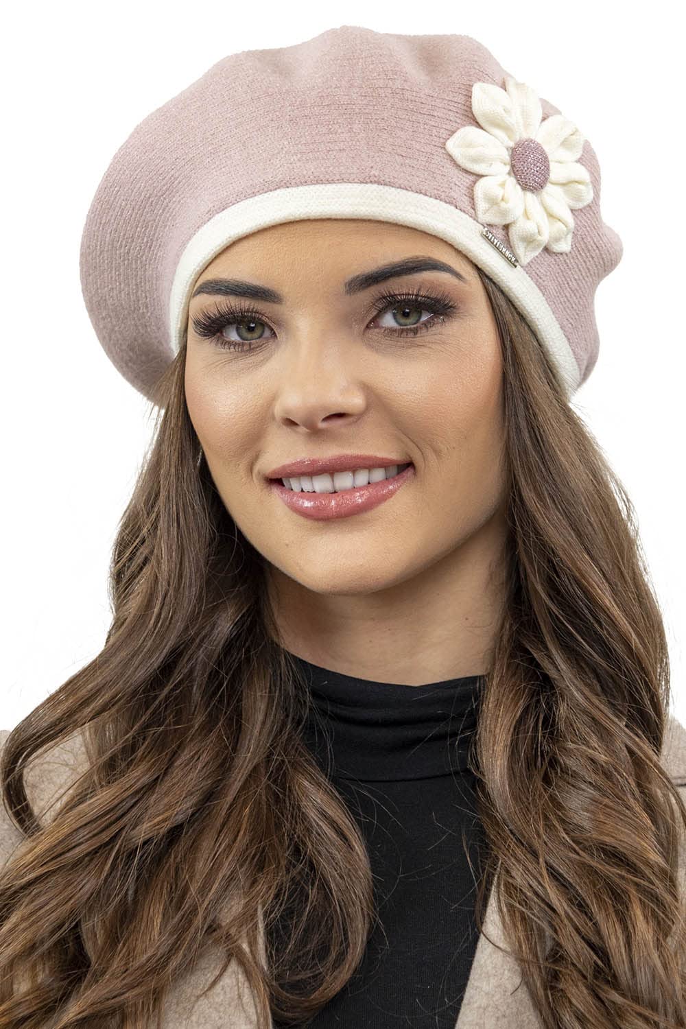 VIVISENCE Béret pour Femme Automne Et Hiver Élégant en Laine Style Classique avec Application Décorative Parfait pour Confort Et Qualité Supérieure 7046