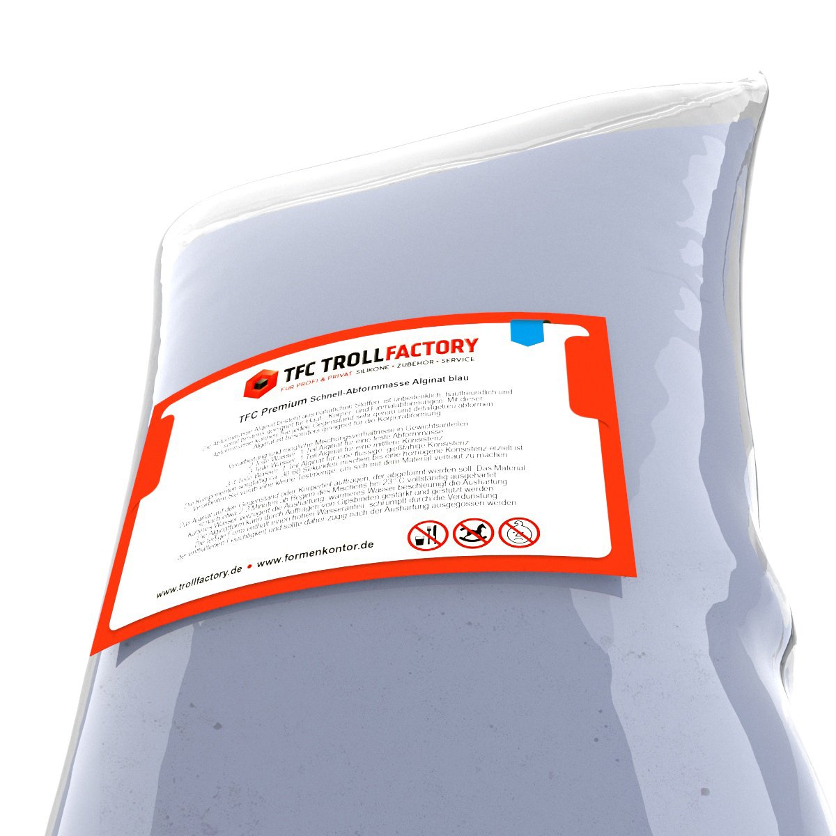 Alginat Premium I Schnellabformmasse I Pulver, feinkörnig I 3-4 Minuten I blau (25 kg)
