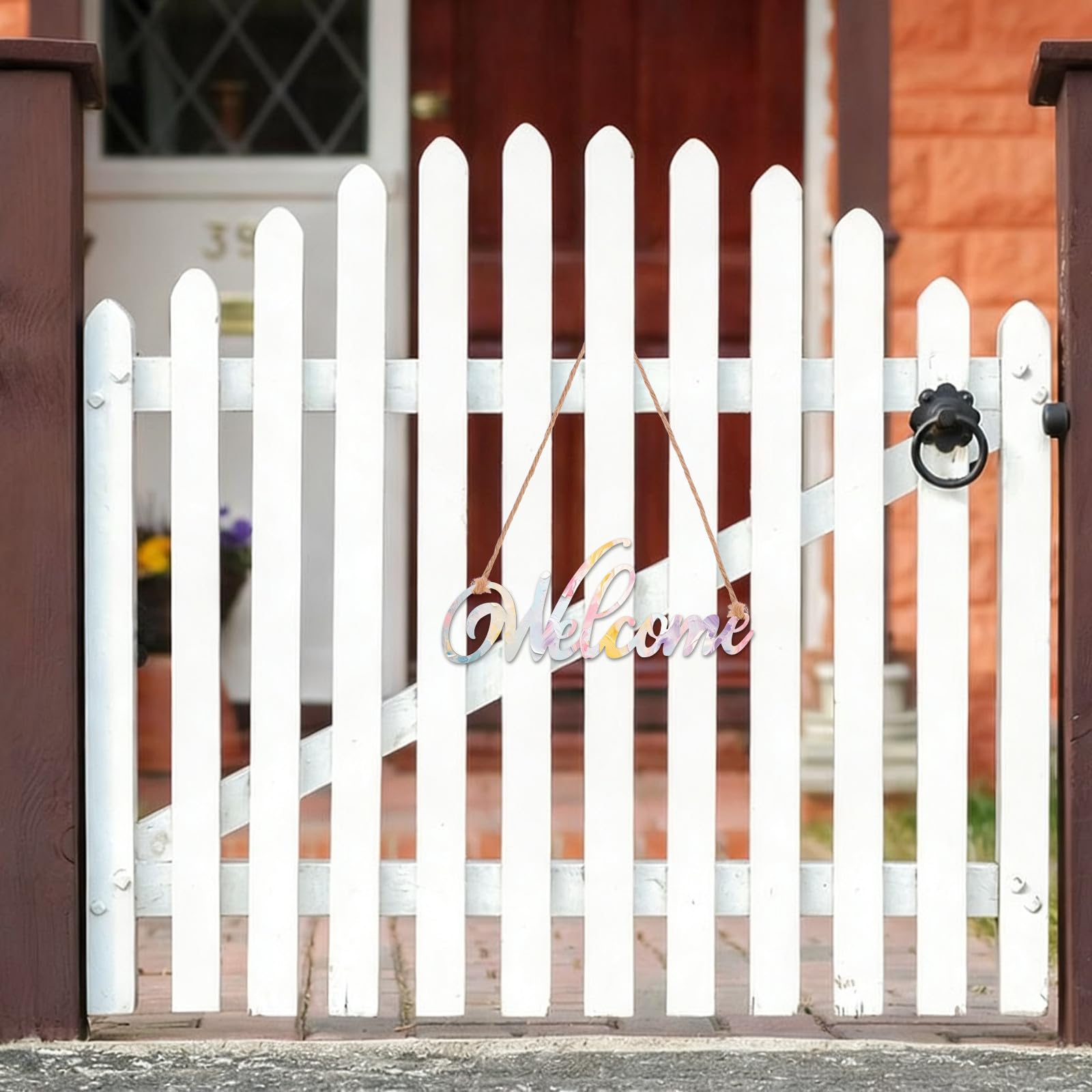 Panneau de Bienvenue en Bois pour Porte, Lot de 20 Pièces