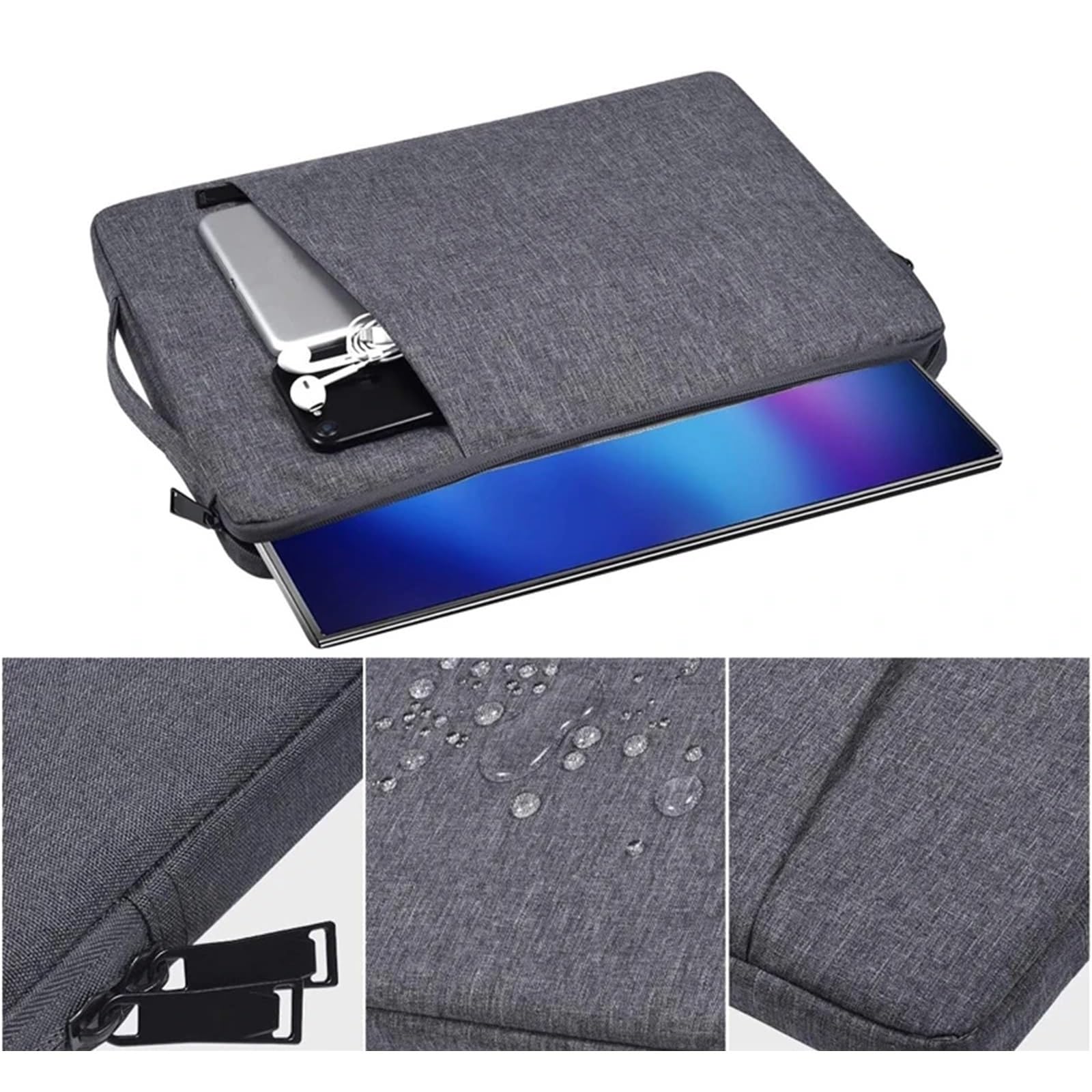 Pochette Pc Housse for Ordinateur Portable 13 13,3 14 15 15,6 15,4 Pouces, Housse étanche for Ordinateur Portable(Blue,15.6 inch)