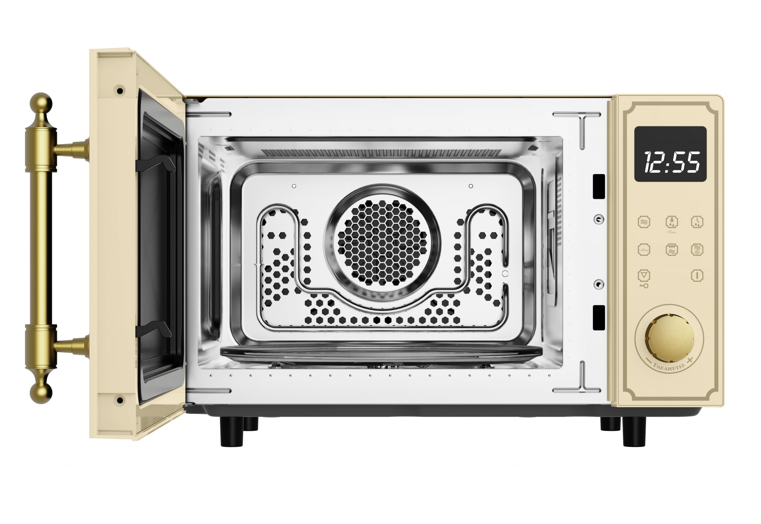Kaiser Empire M 2530 ElfEm Four à micro-ondes rétro 25 l avec grill à air chaud 25 fonctions