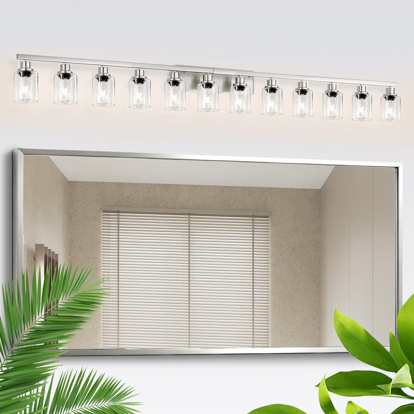 Black Vanity Lights - 8 Light Bathroom Fixture -19