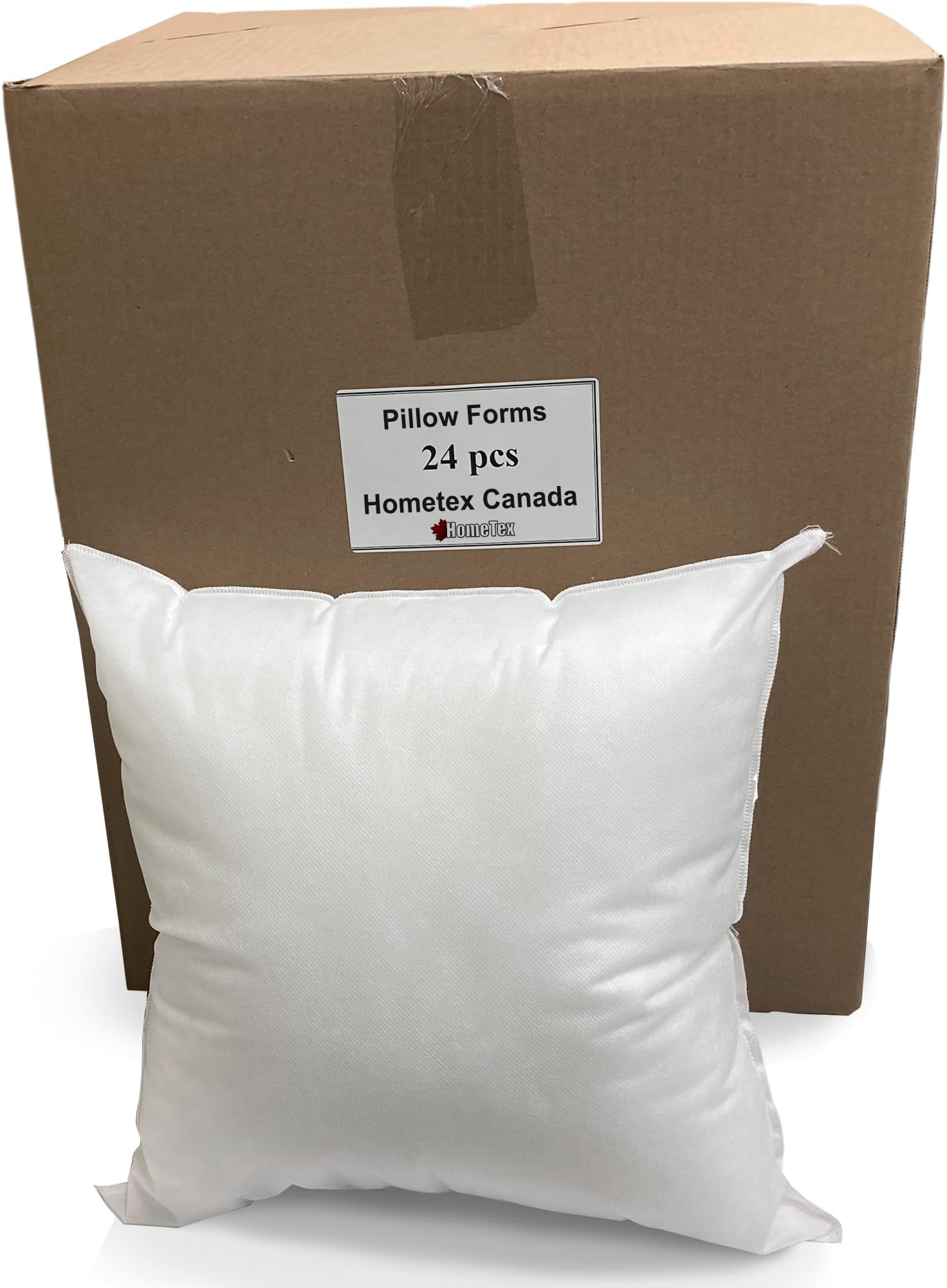 Hometex Canada Pillow Insert 12" x 18" Polyester Filled Standard Cover (24 Pack Wholesale)