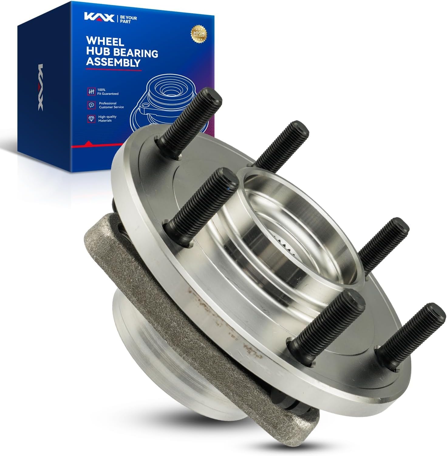 KAX 515155 Front Wheel Bearing Compatible with Nissan Titan 2012-2015 4WD, Nissan Armada 2012-2015 4WD,6 Lugs W/ABS 1PC