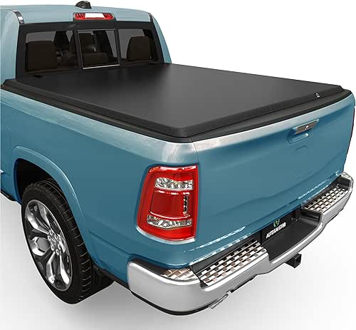 AUTOSAVER88 Soft Roll Up Truck Bed Tonneau Cover Compatible with
